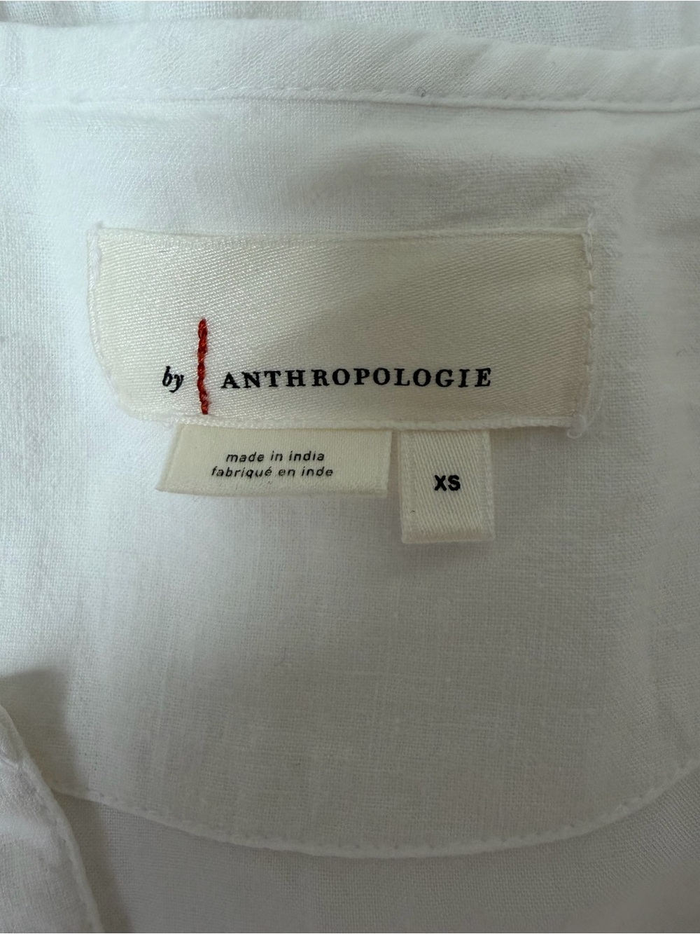 Anthropologie Somerset Maxi Dress Tiered Smocked Split Neck Linen White Size Xs - Picture 3 of 14